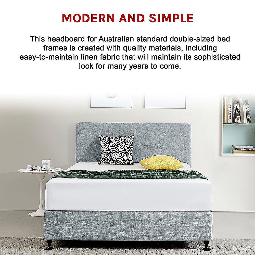 Anglers Reach Panel Bed Head, Stone Grey Double image 5
