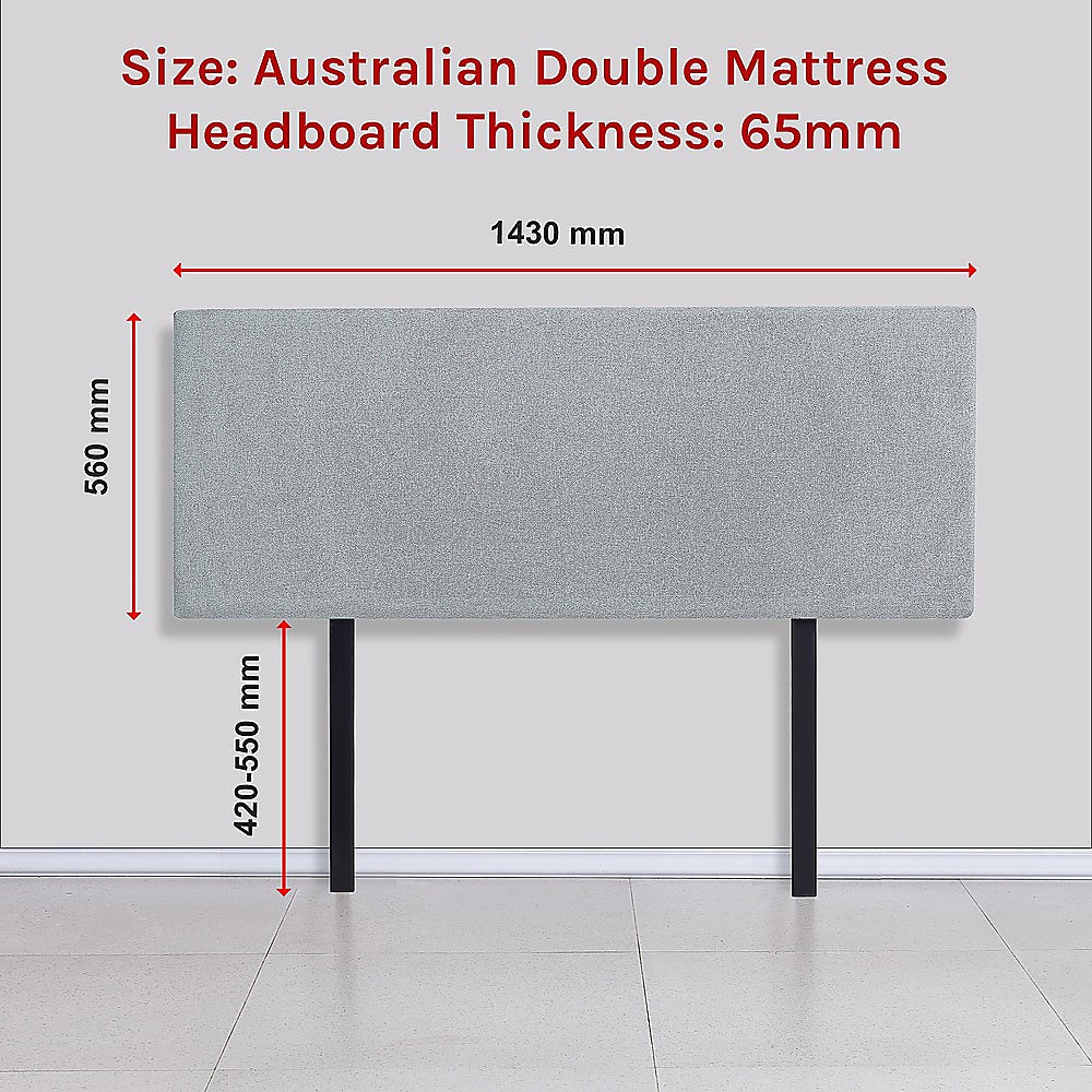 Anglers Reach Panel Bed Head, Stone Grey Double image 6