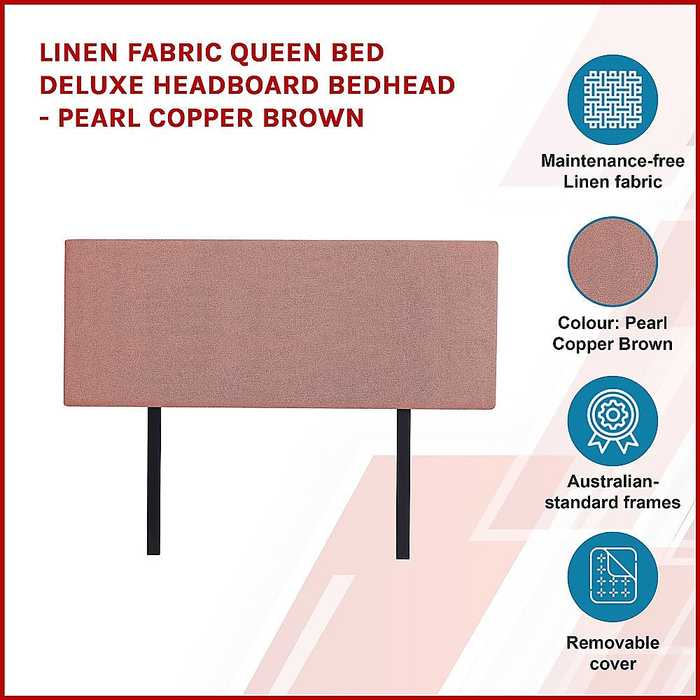 Anglers Reach Panel Bed Head, Pearl Copper Brown Queen image 4