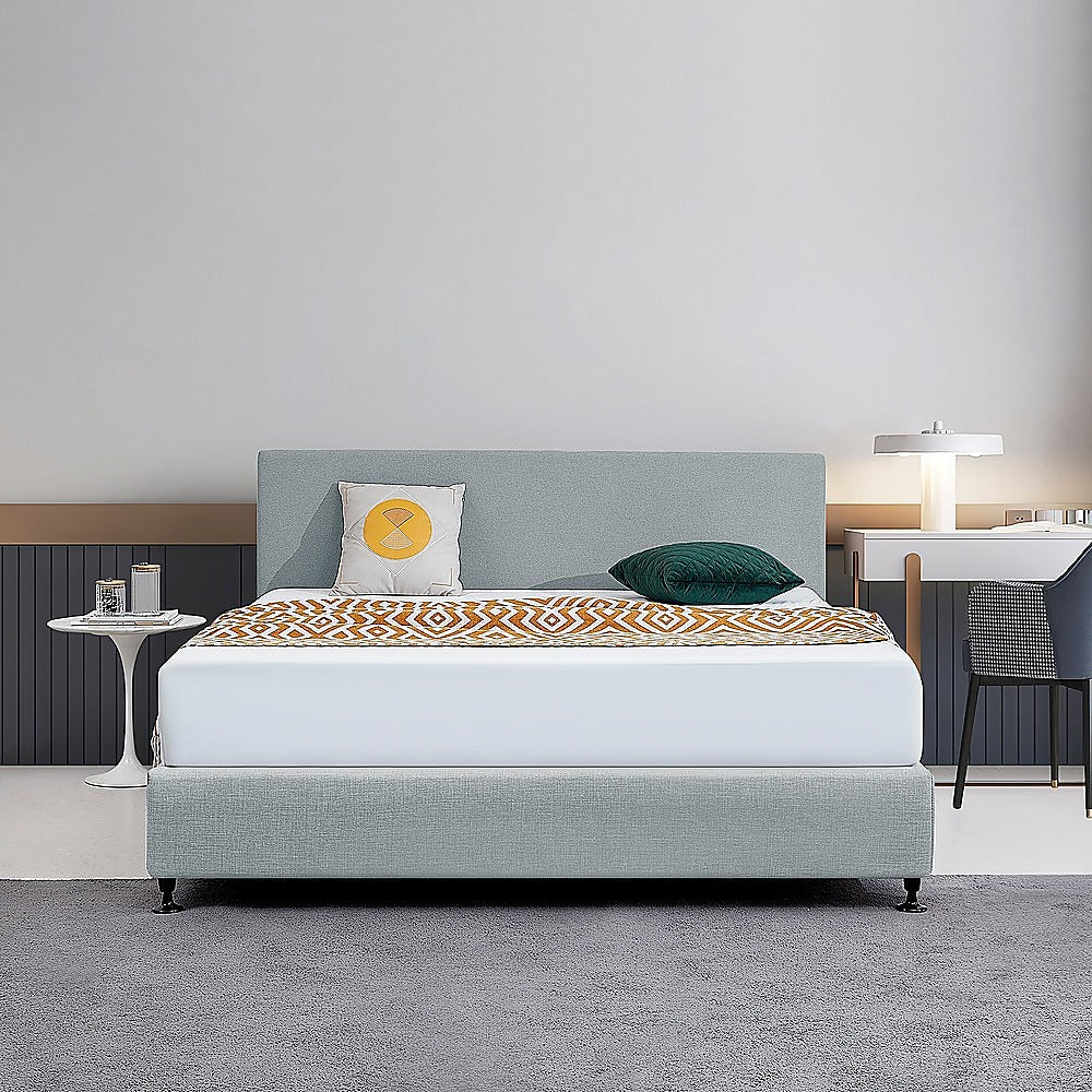 Braemar Bay Curved Bed Head, Stone Grey King