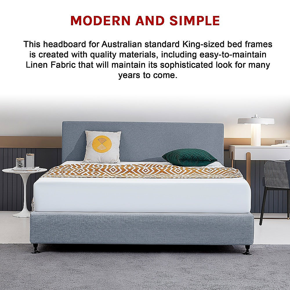 Braemar Bay Curved Bed Head, Berlin Blue King