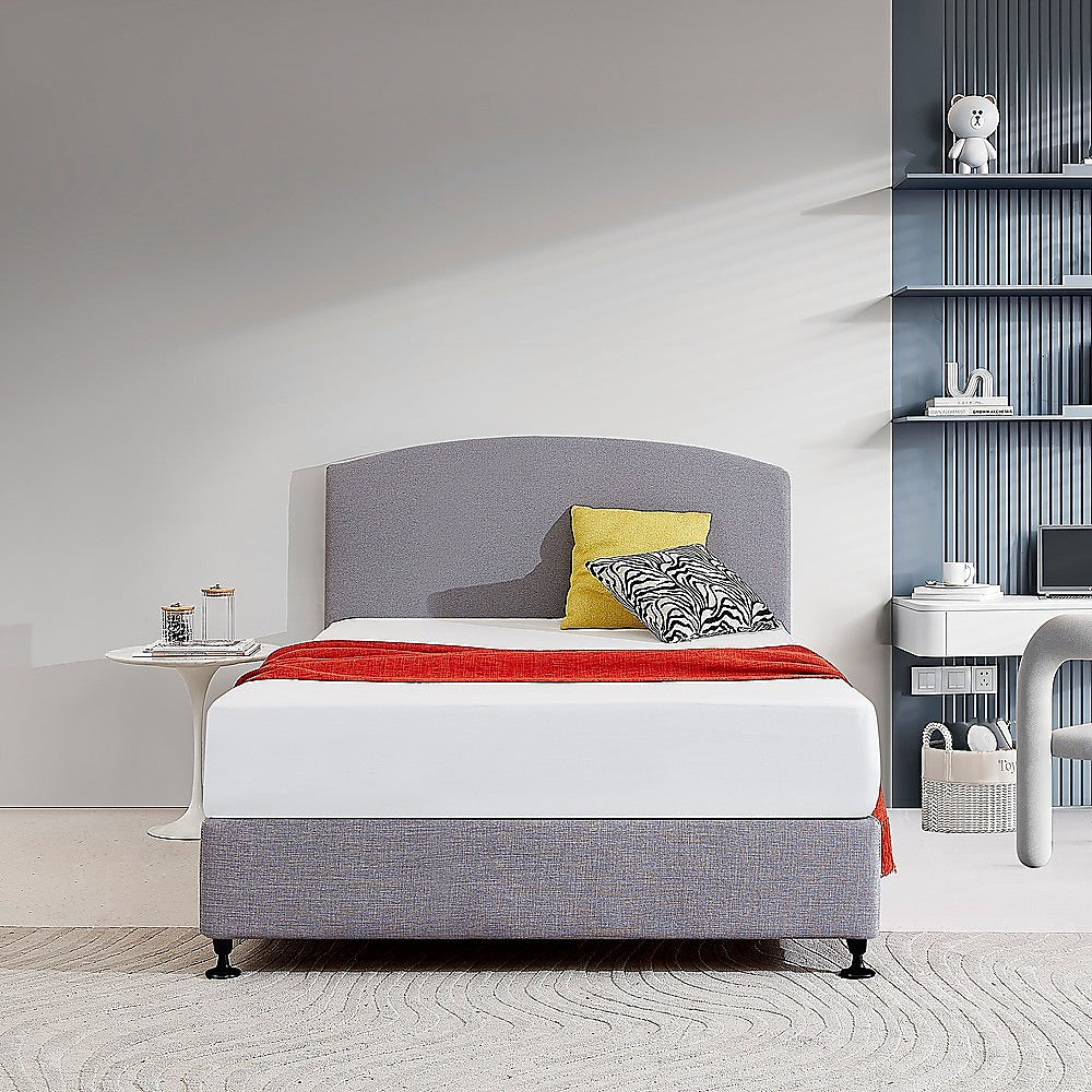Braemar Bay Curved Bed Head, Slate Ash Double