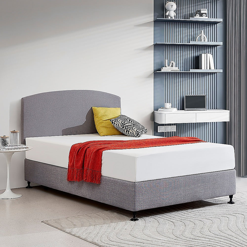 Braemar Bay Curved Bed Head, Slate Ash Double