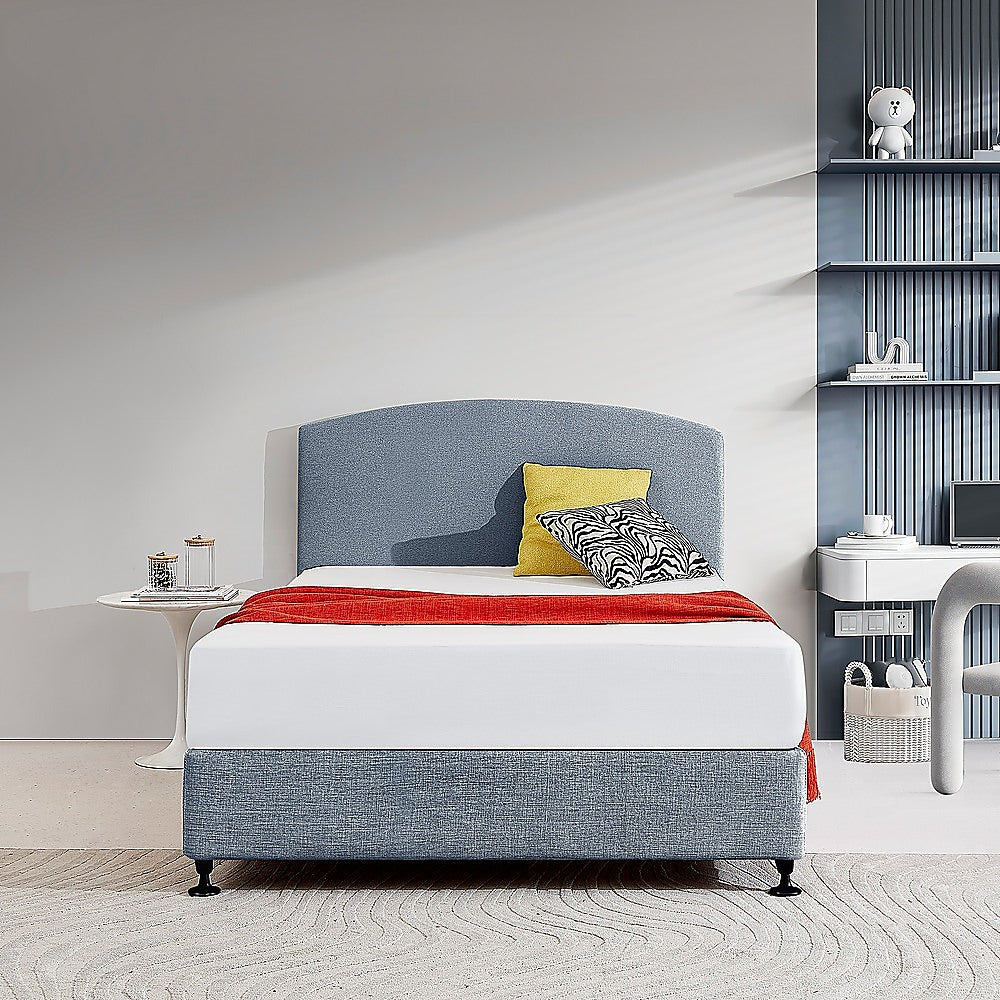 Braemar Bay Curved Bed Head, Berlin Blue Double