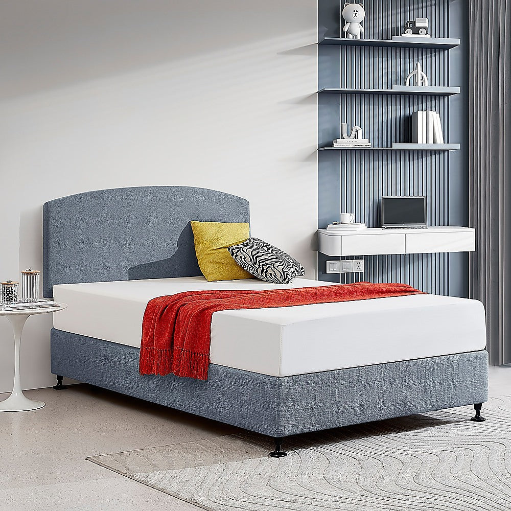 Braemar Bay Curved Bed Head, Berlin Blue Double