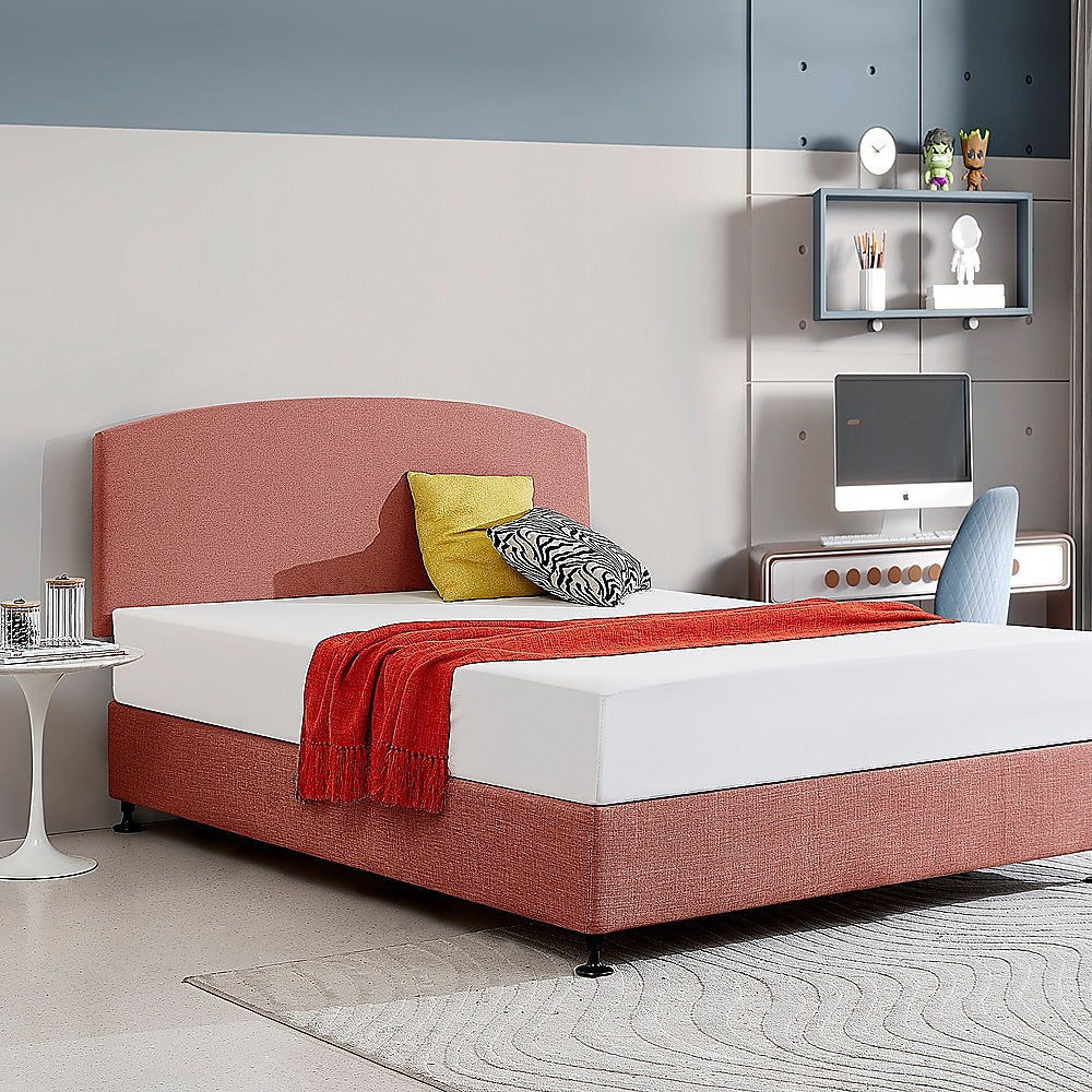 Braemar Bay Curved Bed Head, Pearl Copper Brown Queen