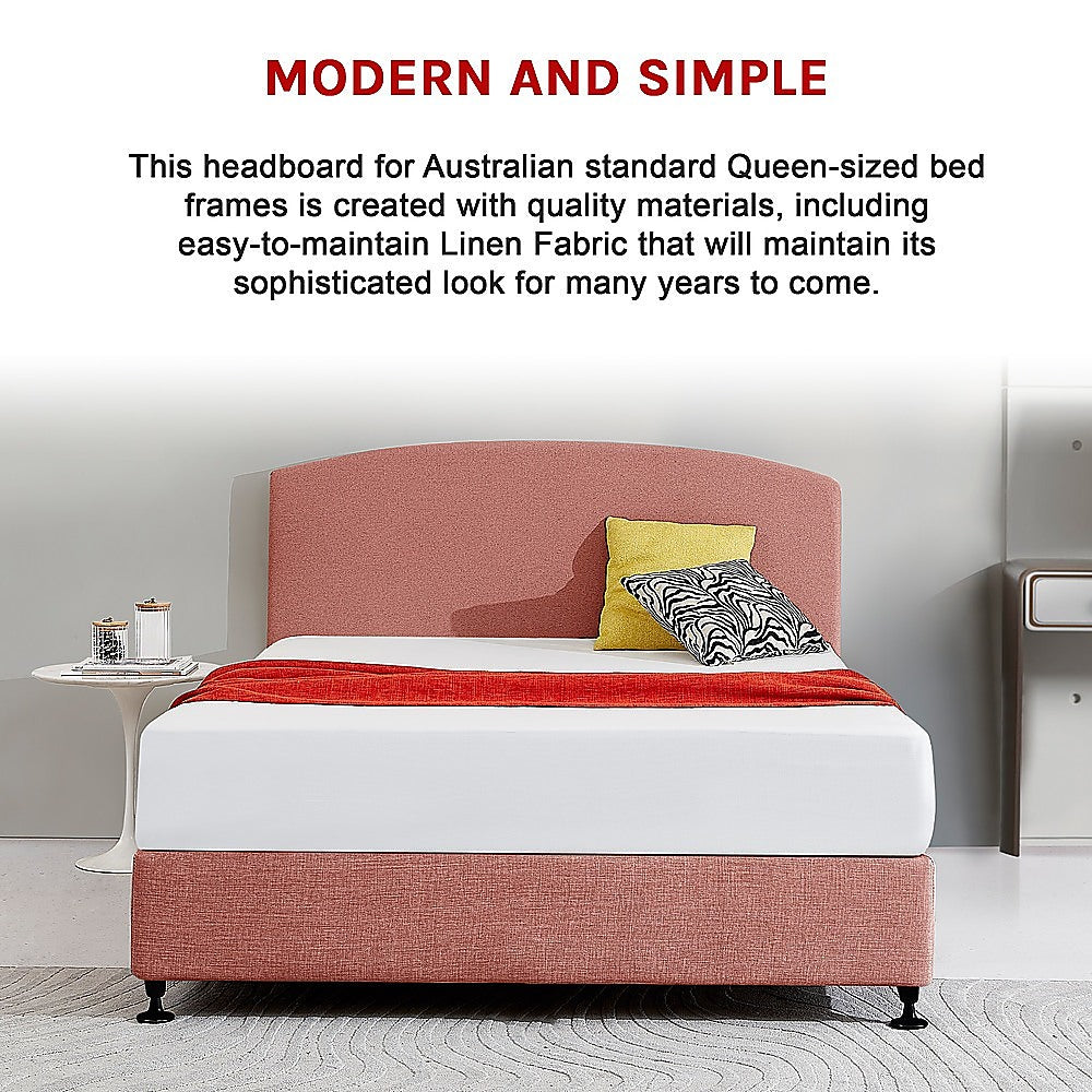 Braemar Bay Curved Bed Head, Pearl Copper Brown Queen
