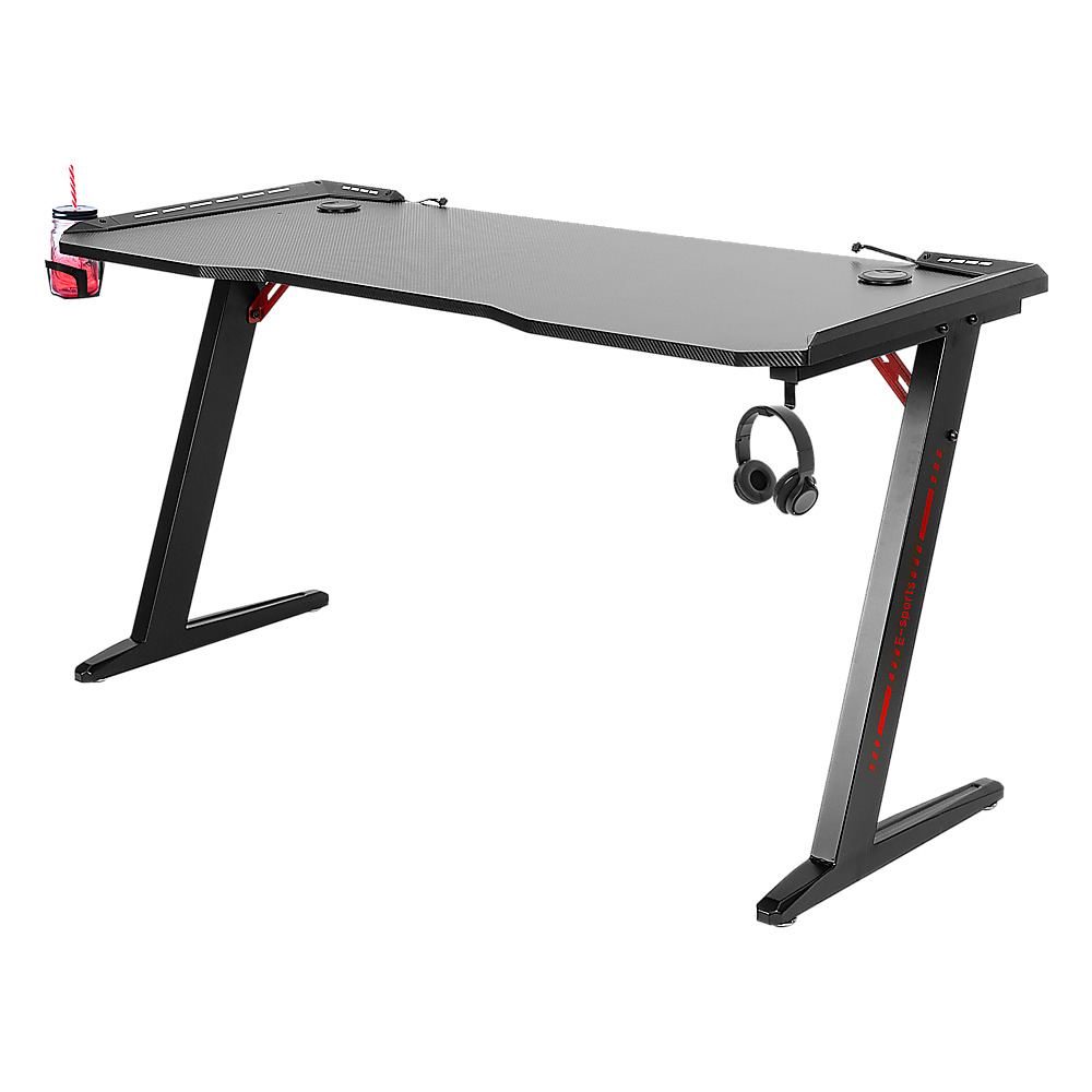 Downer black gaming desk in a home office
