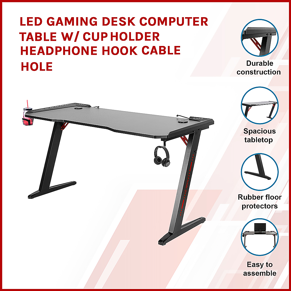 Downer black gaming desk in a home office