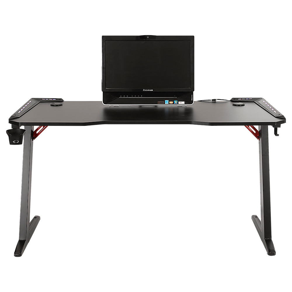 Downer black gaming desk in a home office