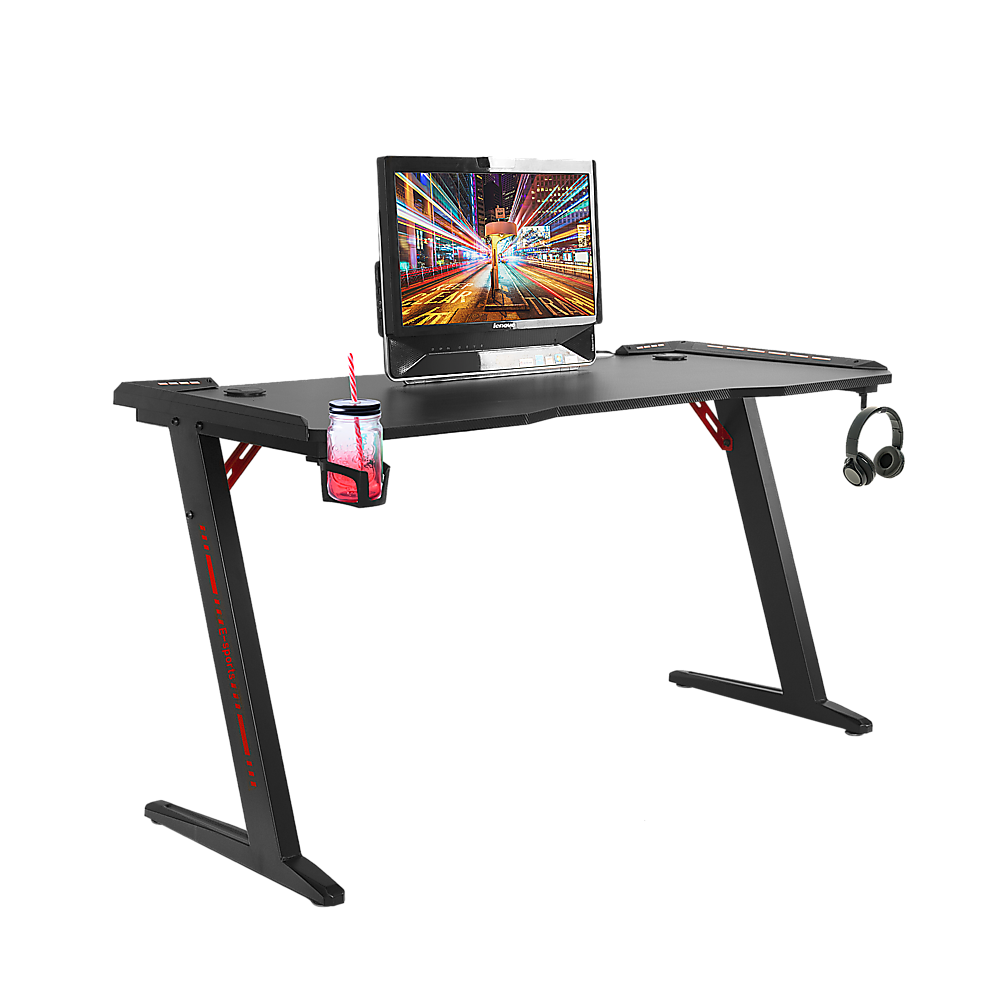 Downer black gaming desk in a home office