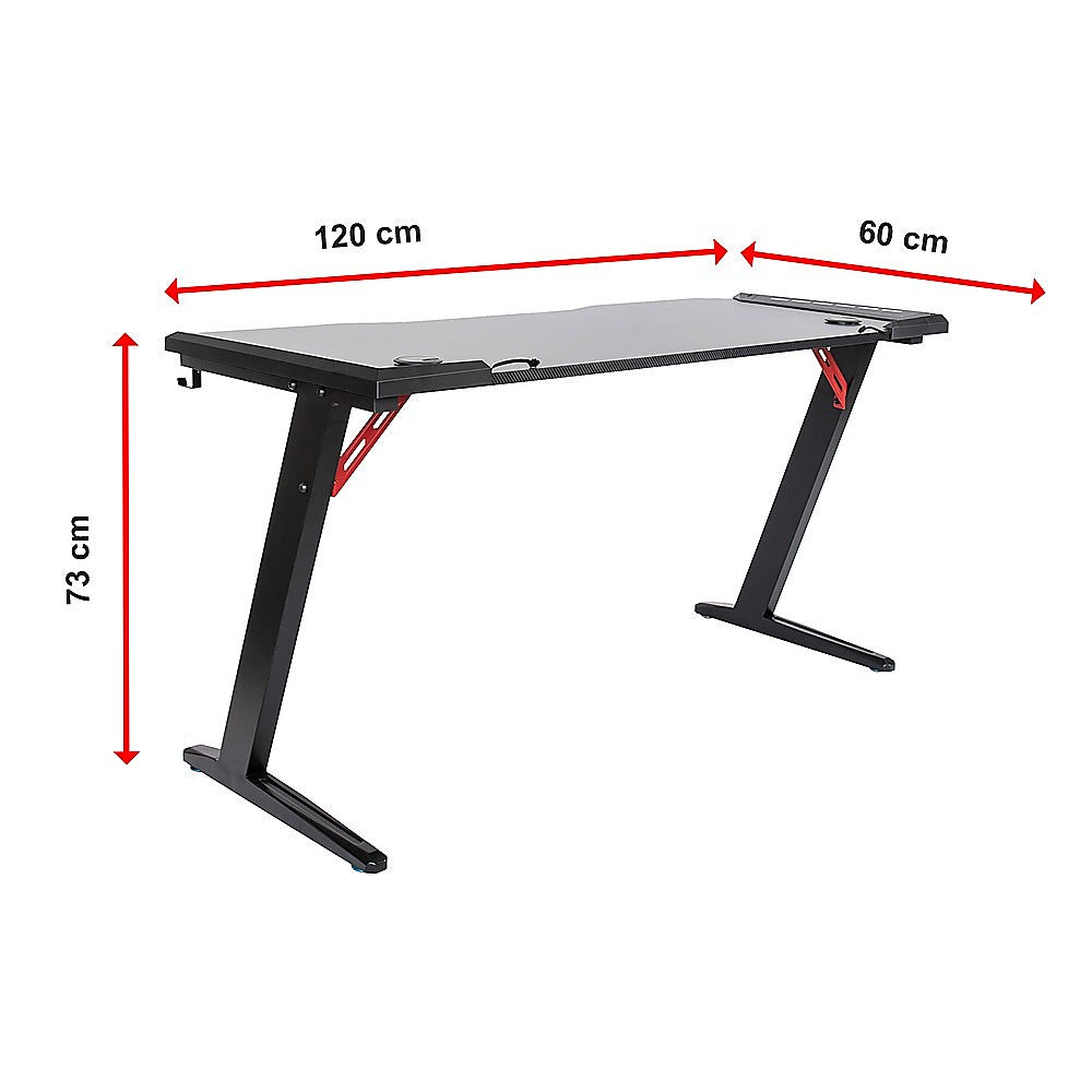 Downer black gaming desk in a home office