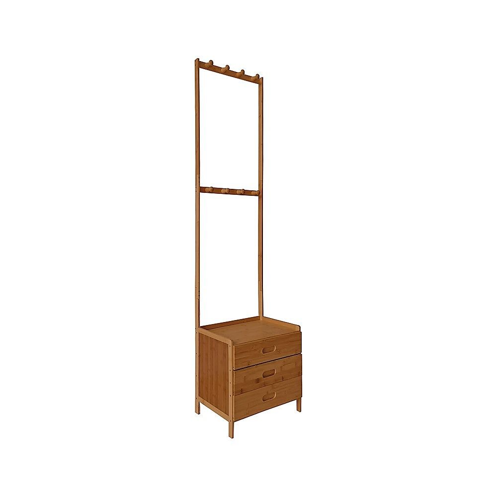 Wallington Wooden Hall Stand with Drawer, Dark Wood