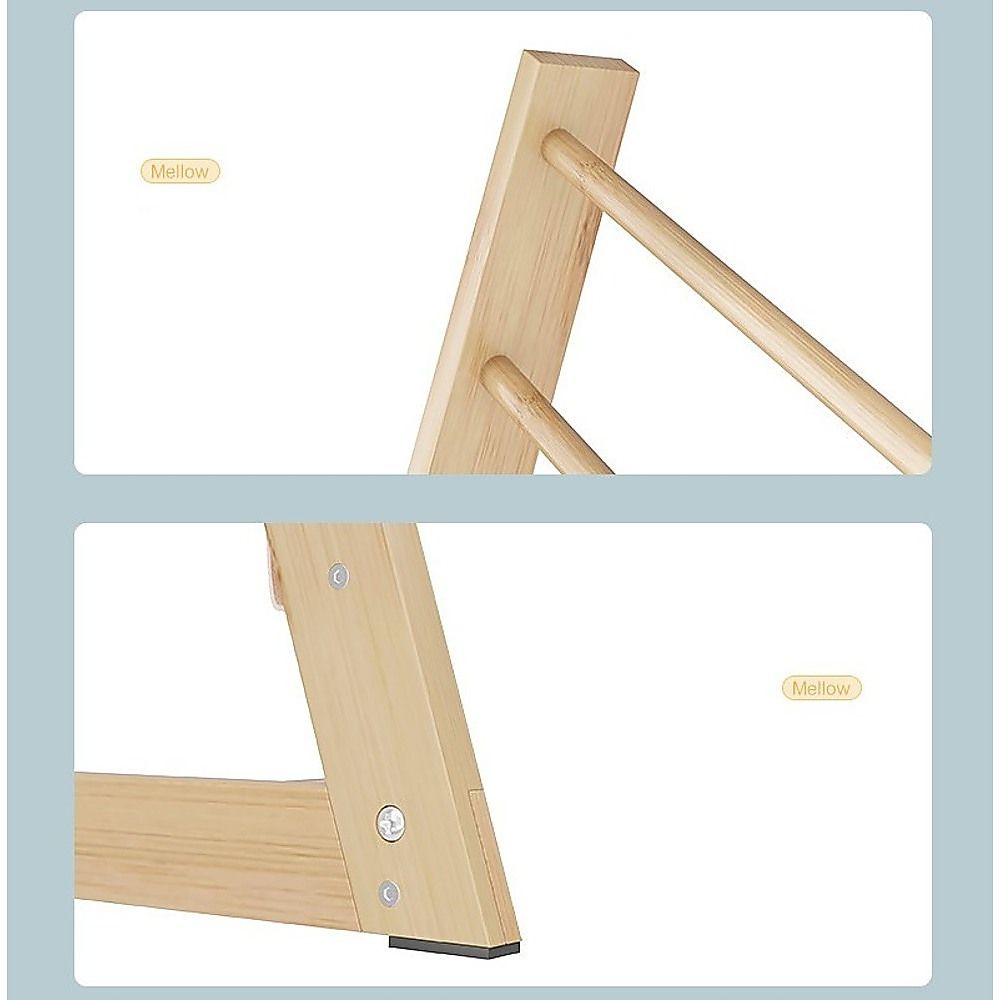 Kids Book Display Bookshelf, 8 Tier Natural and Pink