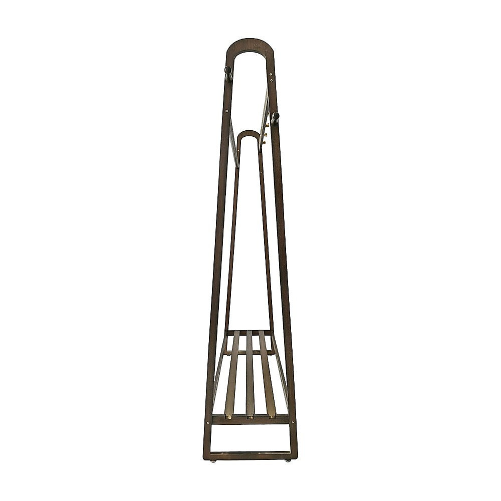 Montefrio Bamboo Clothes Rack, 160 x 100cm, Dark Wood