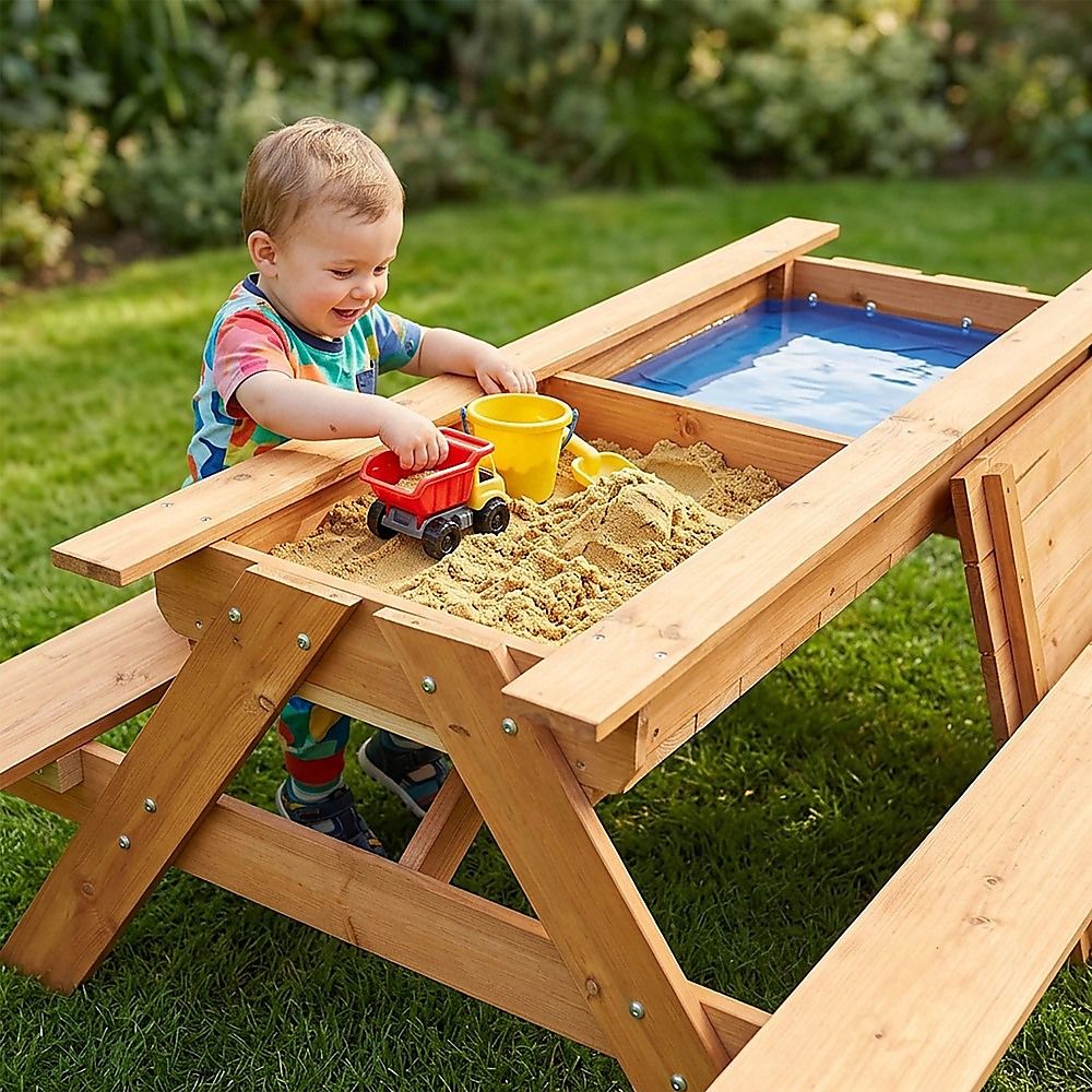 Kids picnic table water chamber