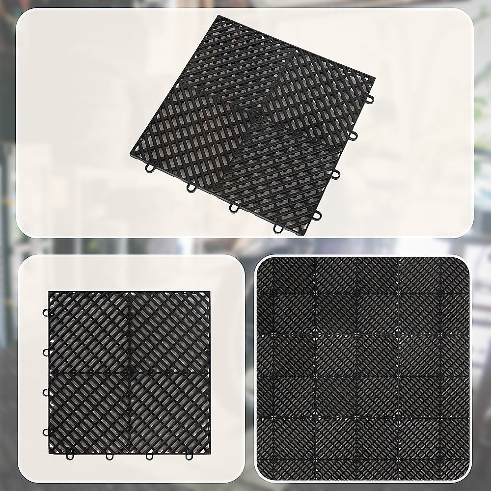 Bracciano Vented Garage Floor Tiles, 30x30cm, 50pcs