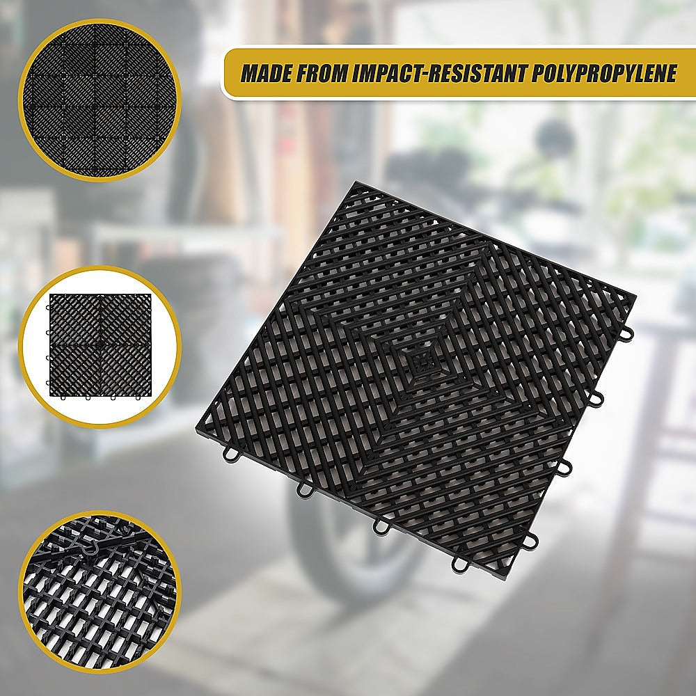 Bracciano Vented Garage Floor Tiles, 30x30cm, 50pcs