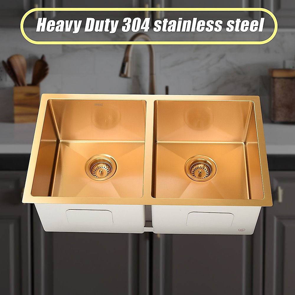 Handmade stainless steel kitchen and laundry sink 775x450mm