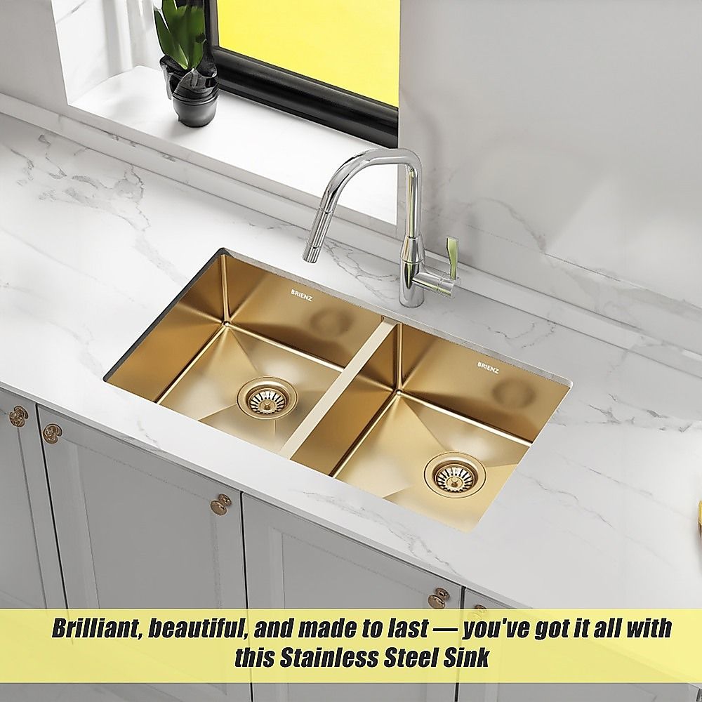 Handmade stainless steel kitchen and laundry sink 775x450mm