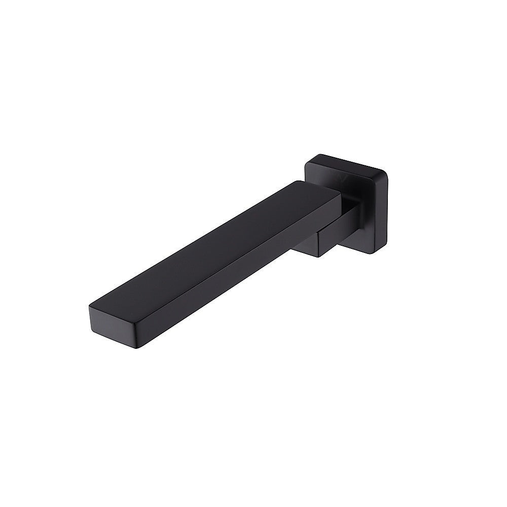 Matte black wall-mounted swivel bath spout