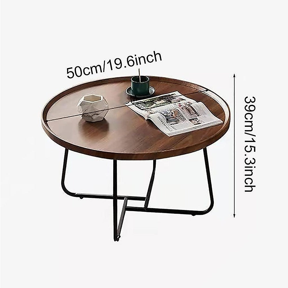 Elegant Round Coffee Table — Multifunctional with Smooth Waterproof Top — Allure Home Collections
