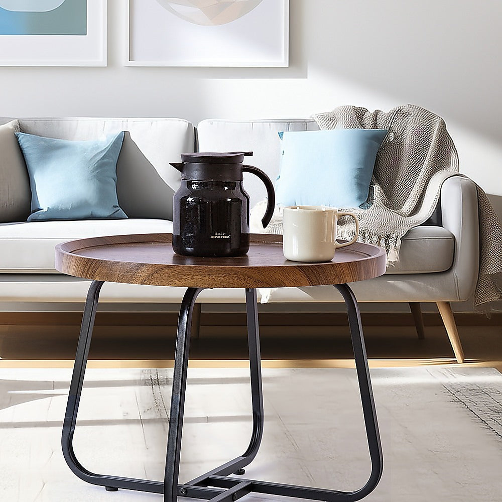 Elegant Round Coffee Table — Multifunctional with Smooth Waterproof Top — Allure Home Collections