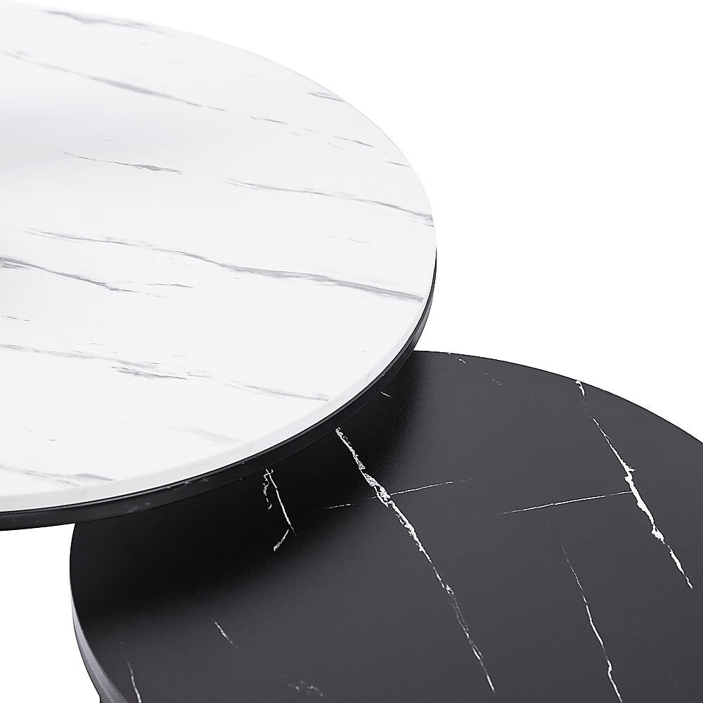 Avenel Nesting Coffee Table 2pcs, White and Grey