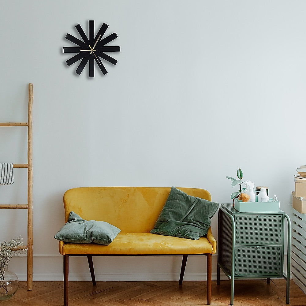Modern Ribbon Wall Clock — 30cm Stainless Steel — Allure Home Collections