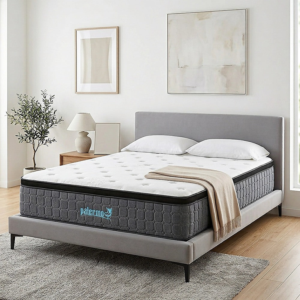 Euro top pocket spring mattress, 33cm queen