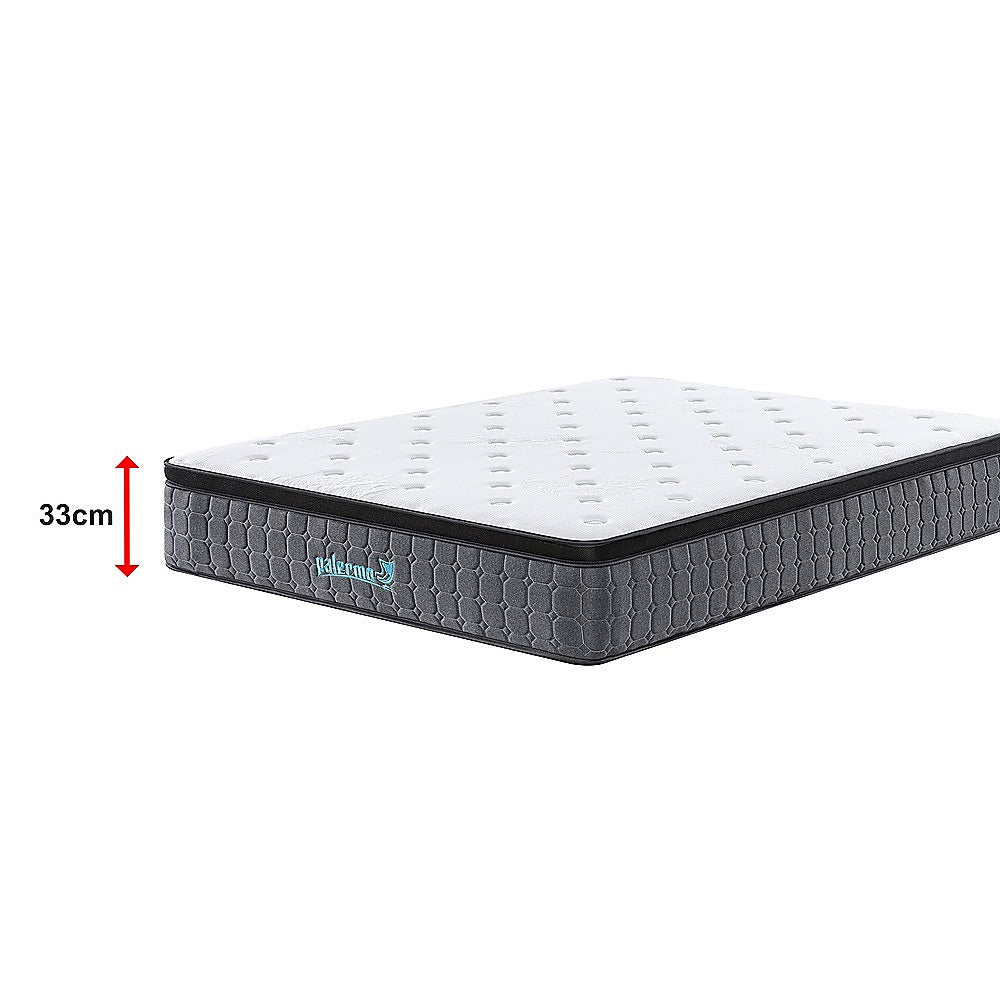 Euro top pocket spring mattress with CertiPUR-US foam, 33cm King
