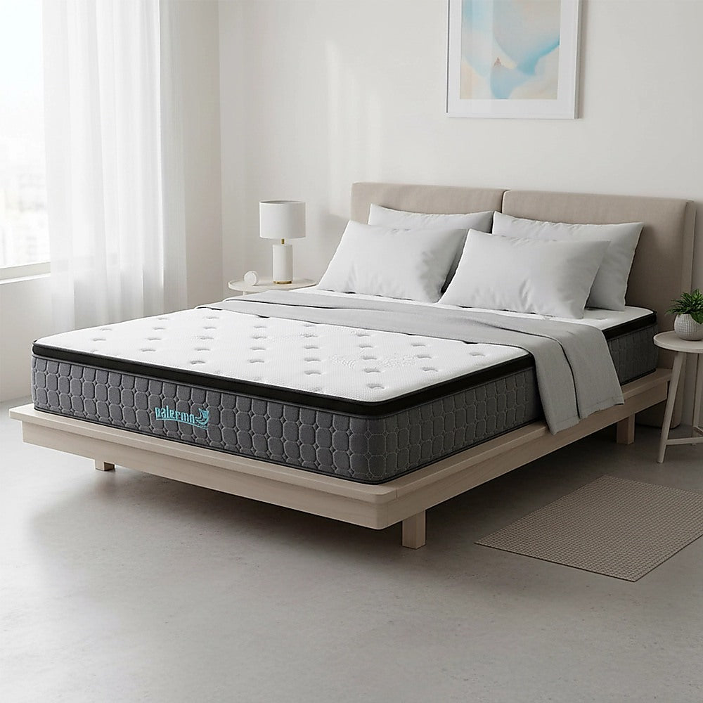 Euro top pocket spring mattress with CertiPUR-US foam, 33cm King