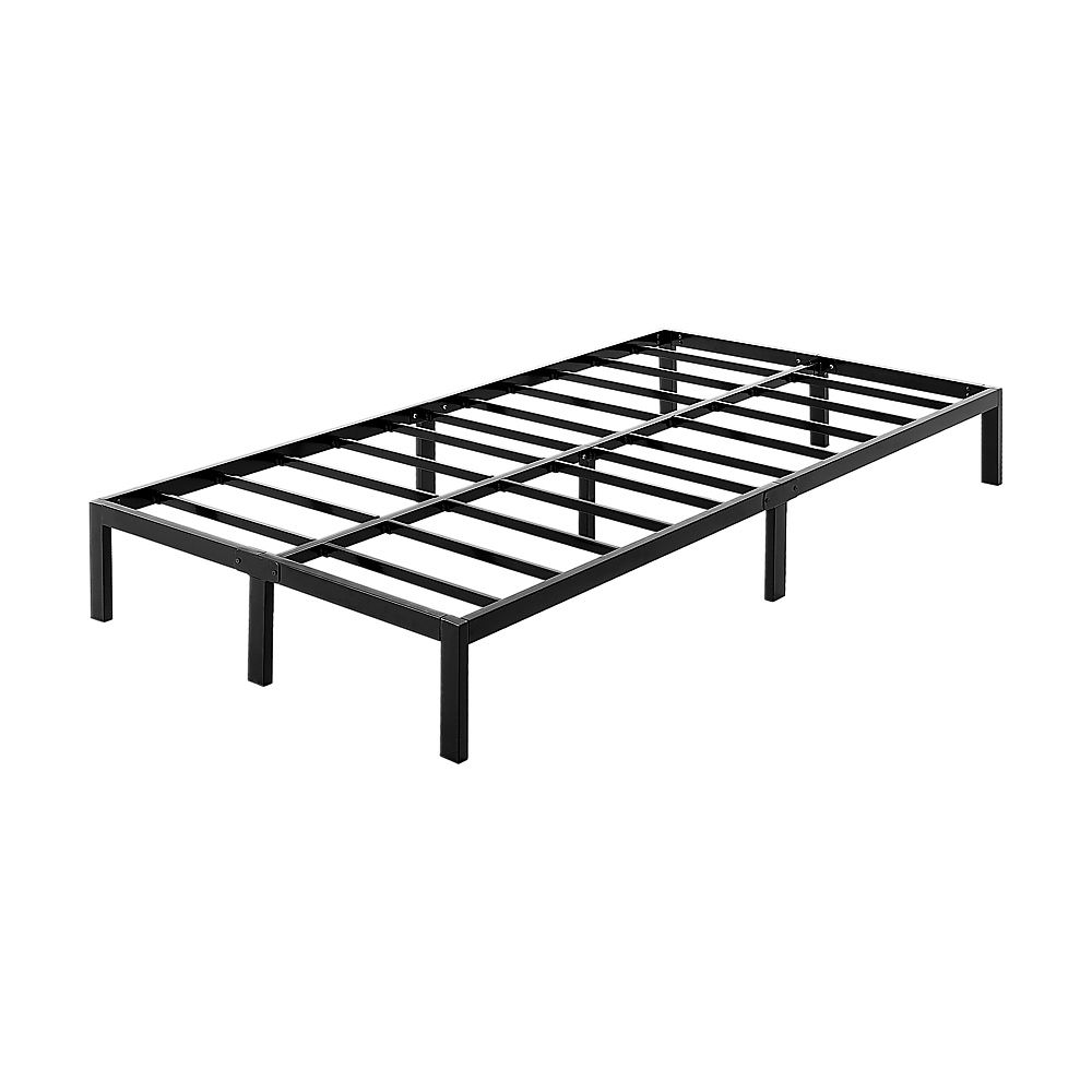 King single metal bed base cross support detail — Allure Home Collections