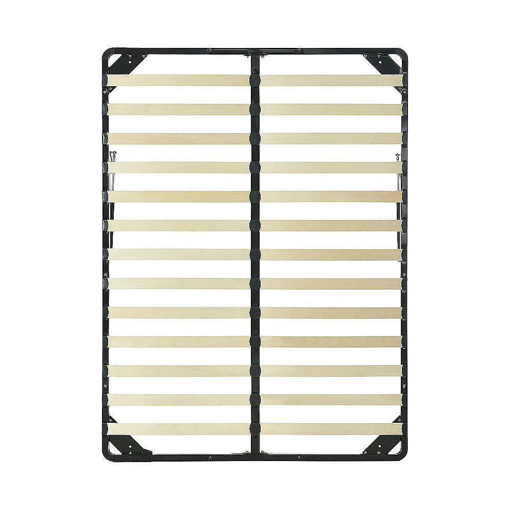 Double gas lift platform showing flexible wooden slats — Allure Home Collections