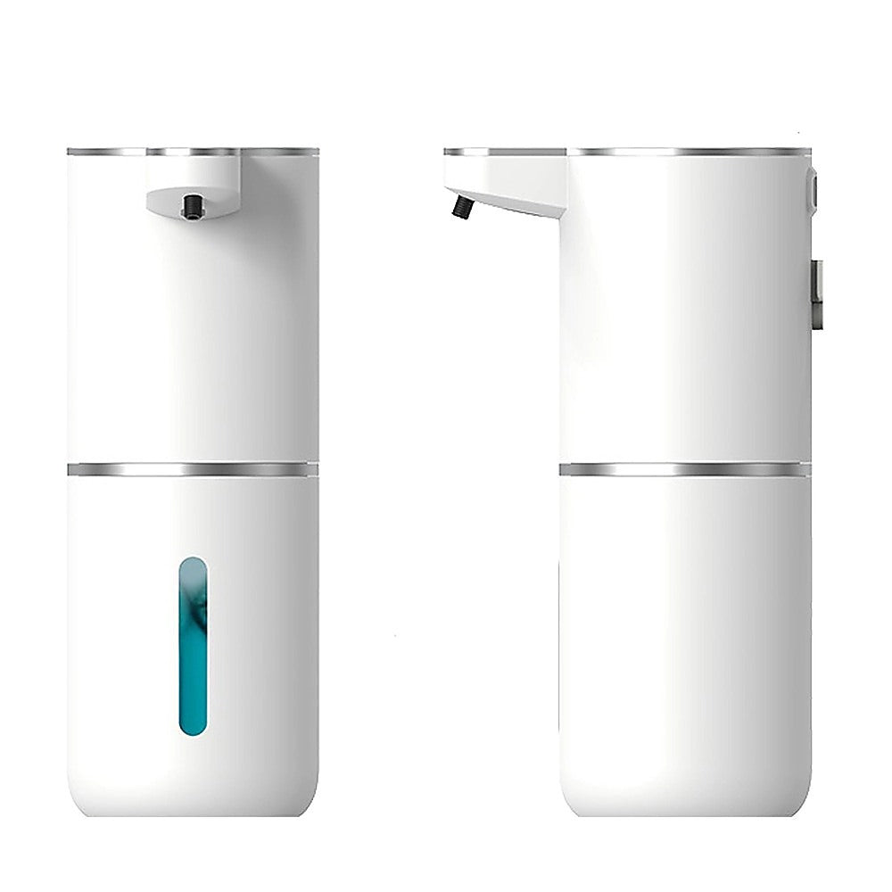 Wide funnel opening on top of the soap dispenser being refilled from a bottle