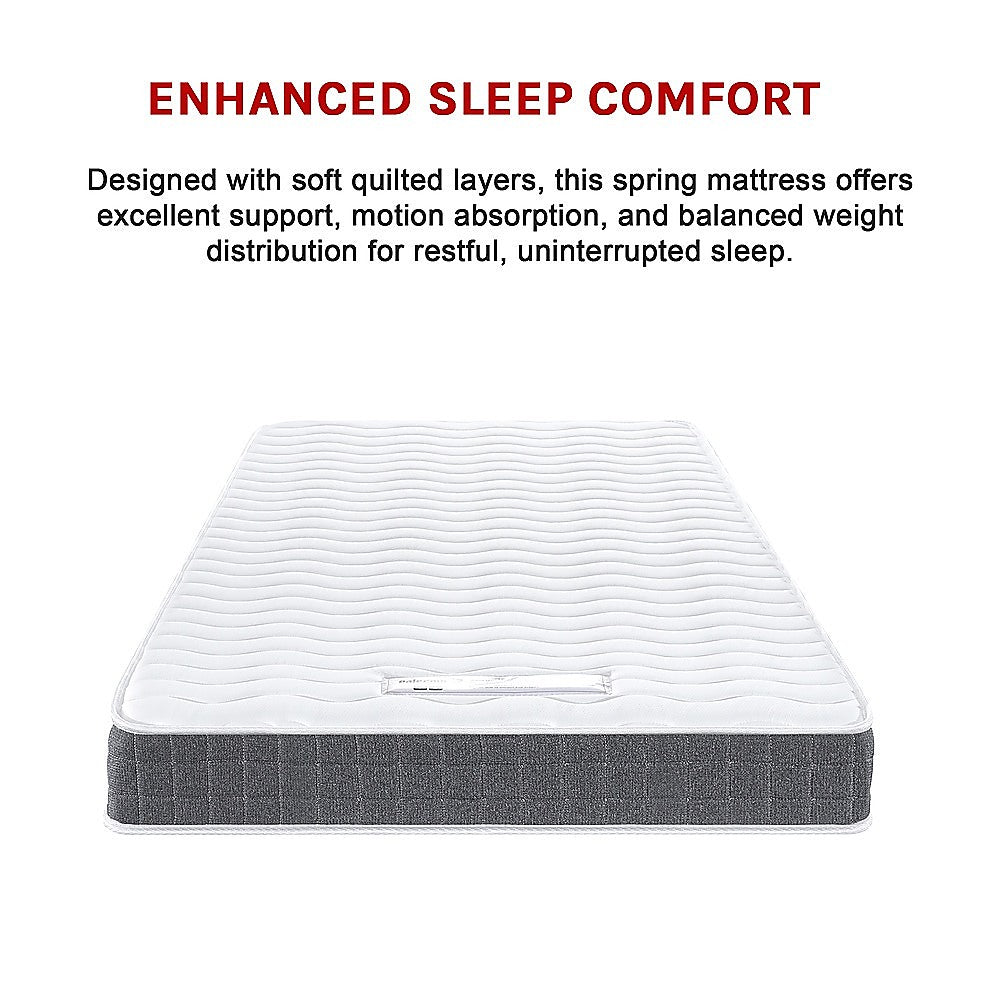 Medium Firm Hybrid Spring Mattress, King Single