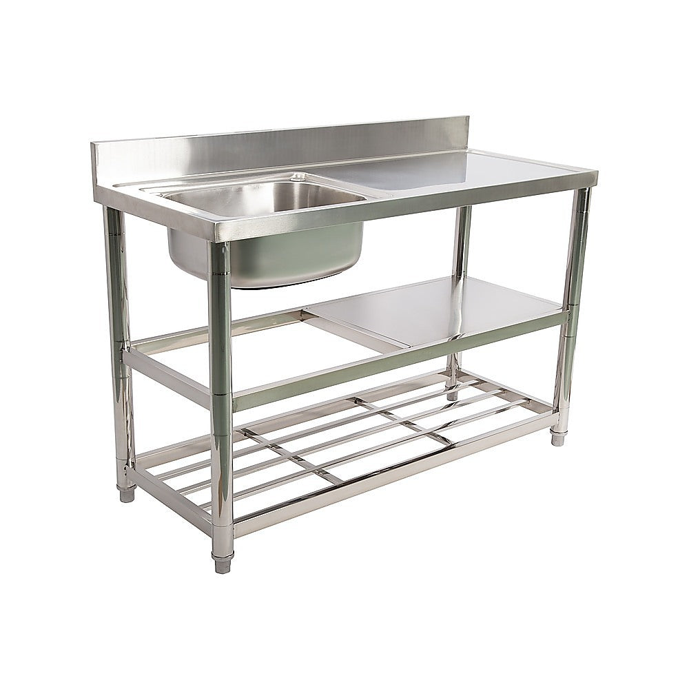 Freestanding commercial stainless steel utility sink 120x50x79cm