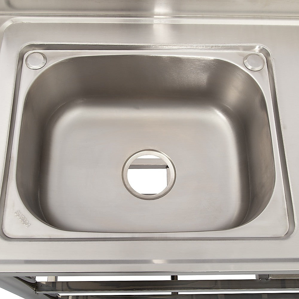 Freestanding commercial stainless steel utility sink 120x50x79cm