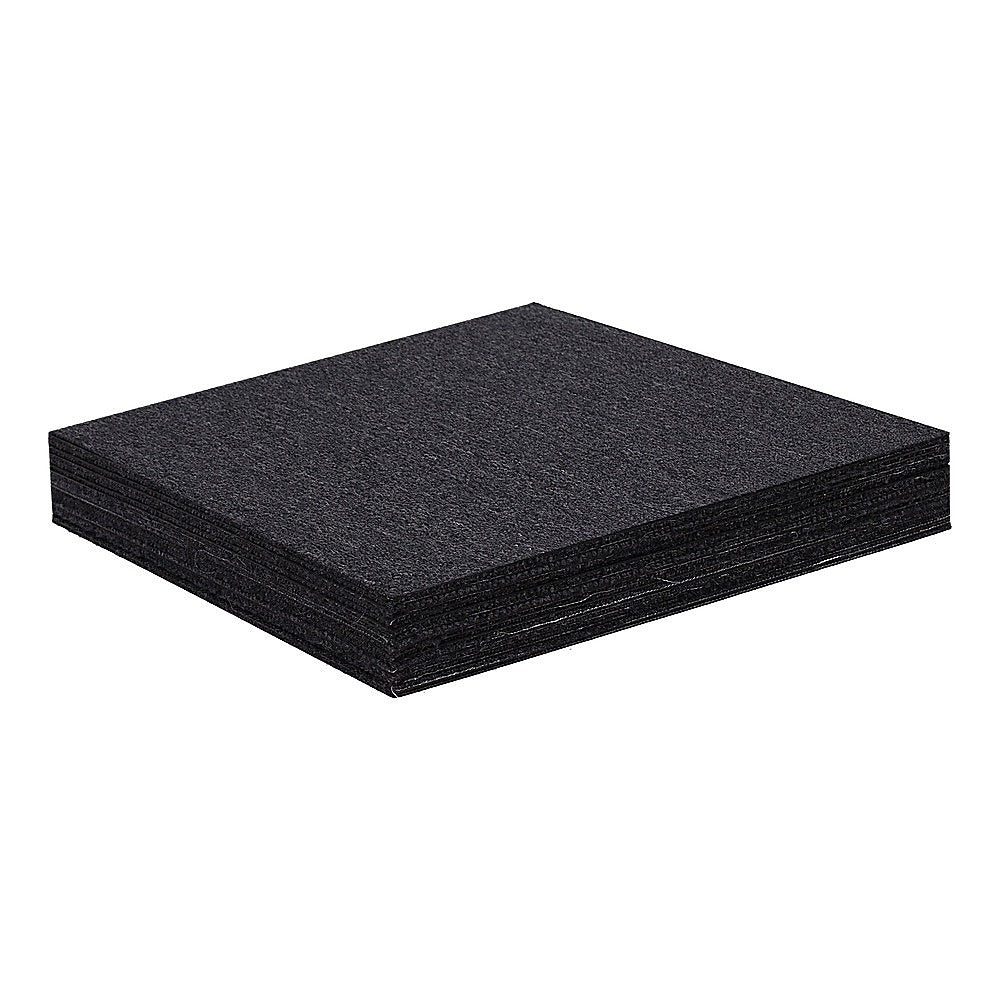 Zahara Carpet Tiles, 50 x 50cm, Black, 20pcs