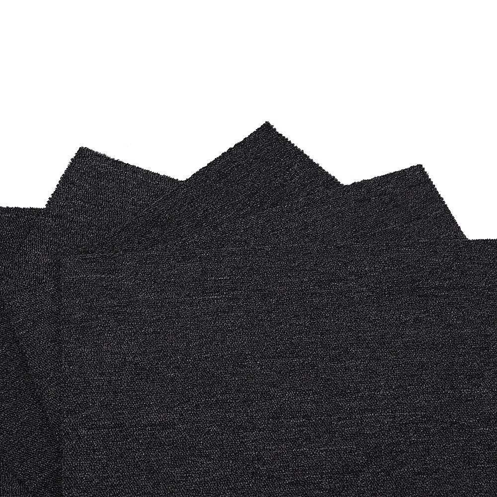 Zahara Carpet Tiles, 50 x 50cm, Black, 20pcs