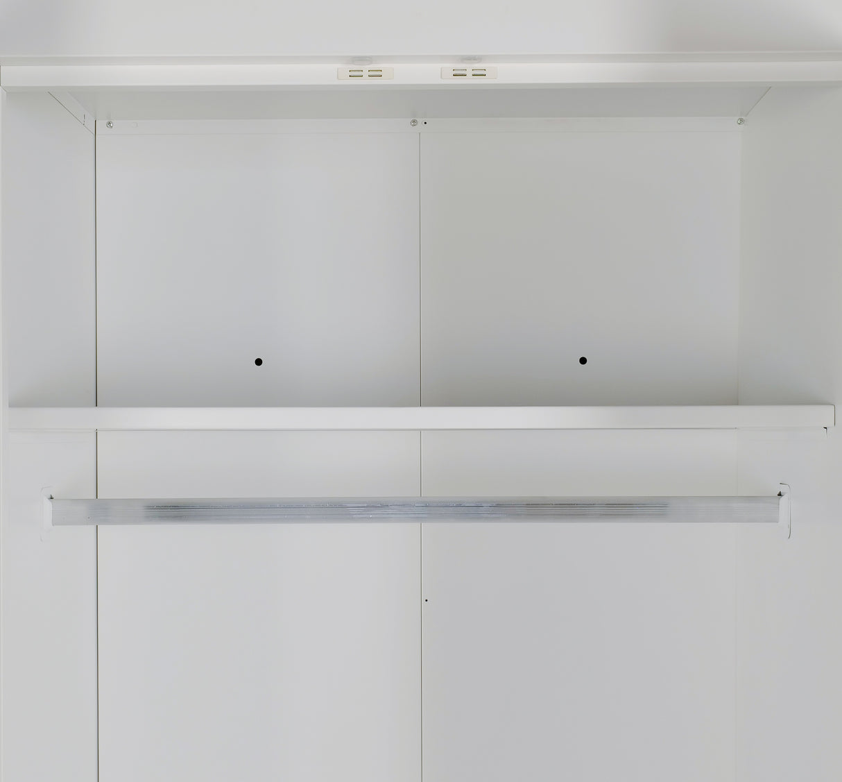 Elegant White Gloss 4-Door Wardrobe with Storage