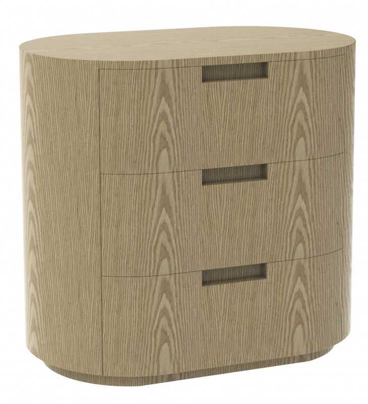 Rous Round Bedside Table, Oak