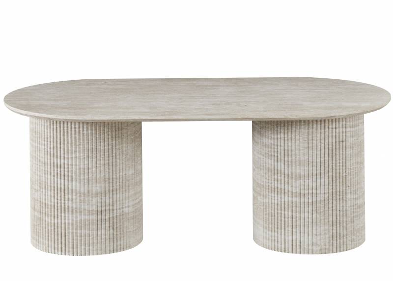 Humevale travertine MDF coffee table in a modern living room