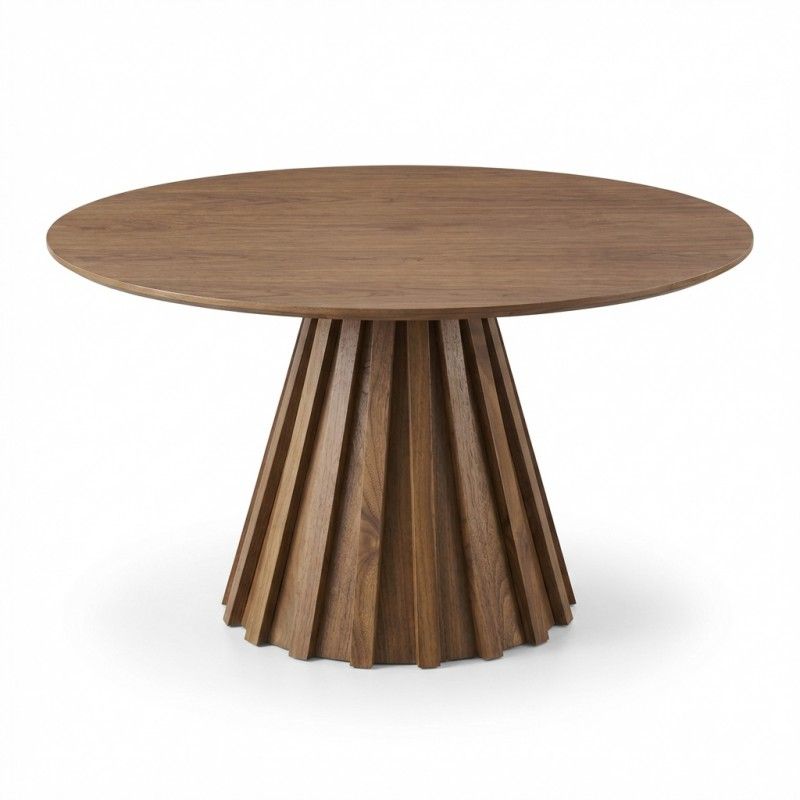 Rhynie round dining table in walnut