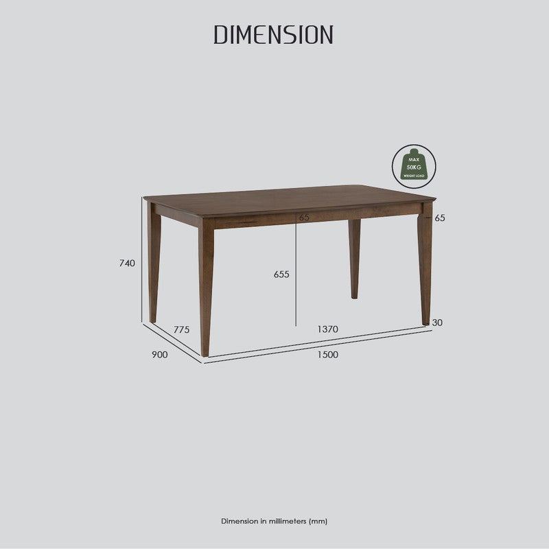 Houghton 7 Piece Dining Set, Cocoa Oak and Vinyl