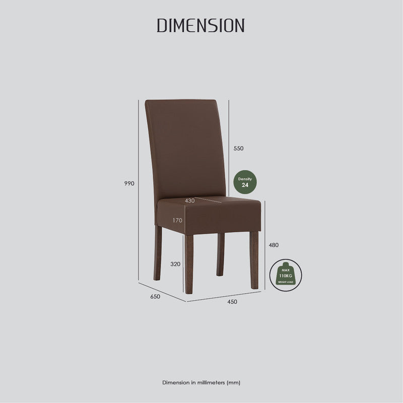 Houghton 7 Piece Dining Set, Cocoa Oak and Vinyl