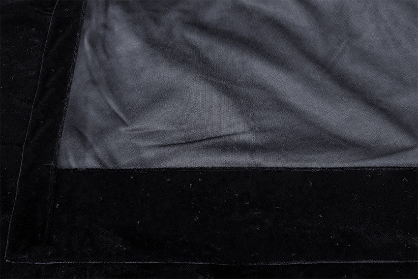 Elegant Black Velvet Pinch Pleat Curtains — Pair 600 x 230cm — Allure Home Collections