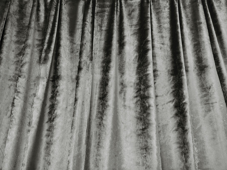 Plush Grey Warp-Knitted Velvet Curtains — Pair 540 x 270cm with Hooks — Allure Home Collections