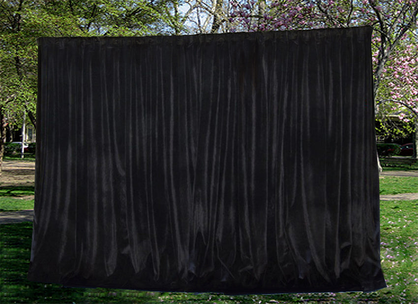 Thick Faux Mink Velvet Blockout Curtains — Black Pair 540 x 230cm — Allure Home Collections