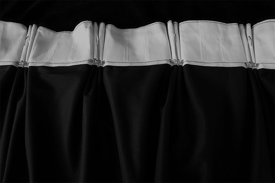 Thick Faux Mink Velvet Blockout Curtains — Black Pair 540 x 230cm — Allure Home Collections